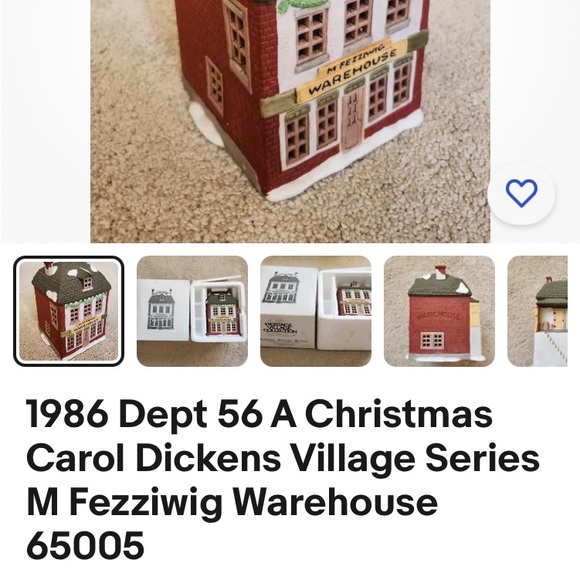 Vtg Dept 56 M FEZZIWIG WAREHOUSE! “Christmas Carol” Dicken’s series 1986 - Picture 13 of 17